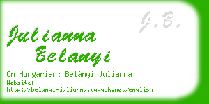 julianna belanyi business card